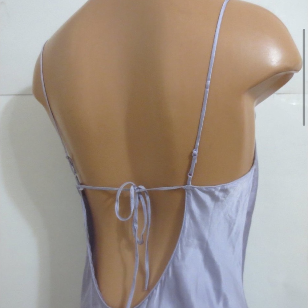 Vintage Y2K 100% Silk Dress Silk Slip Dress Backless Dress Cowl Valentines - Picture 8 of 11